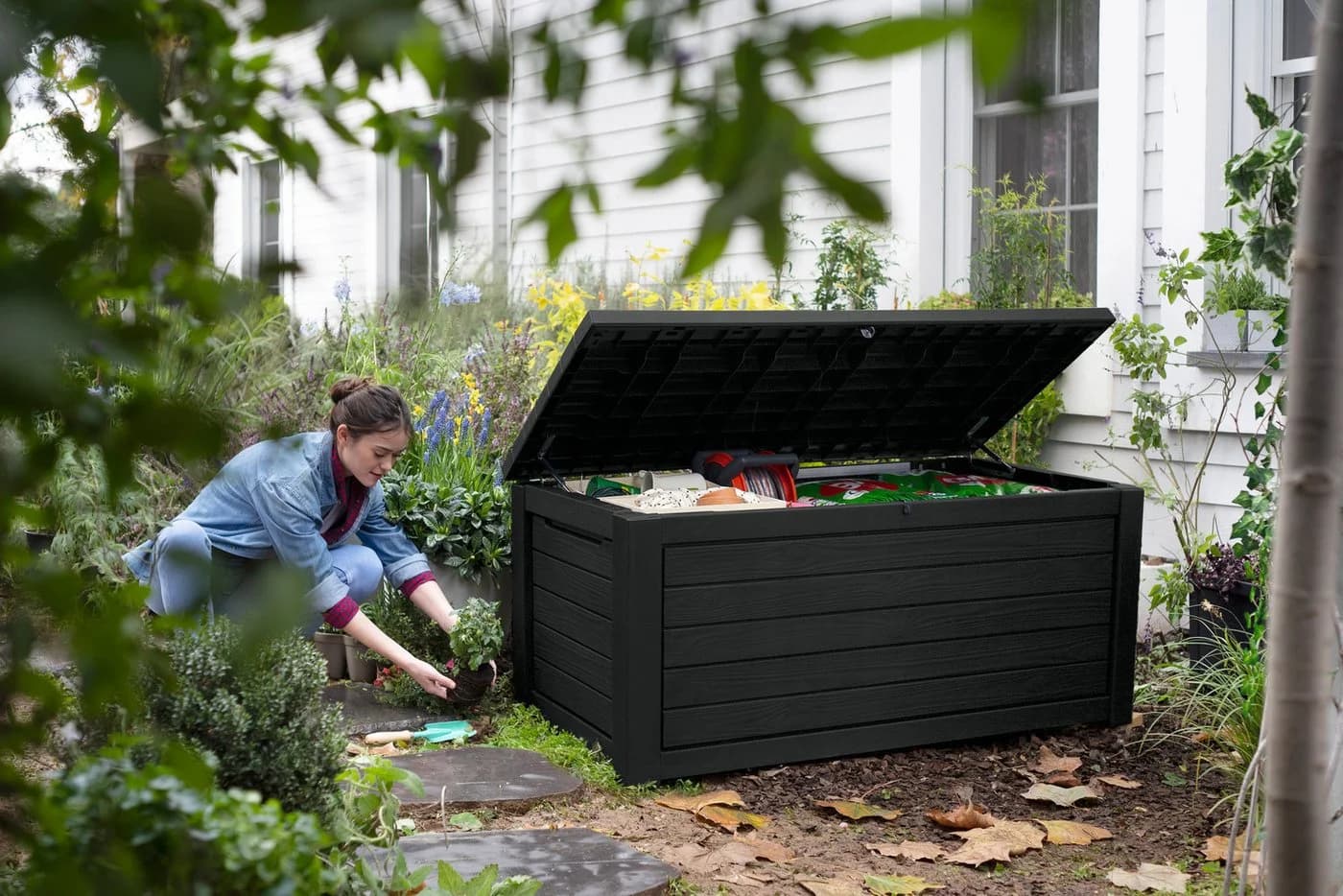 Keter Gartenbox Northwood 623L Grau/Braun Polypropylen - Bild 3