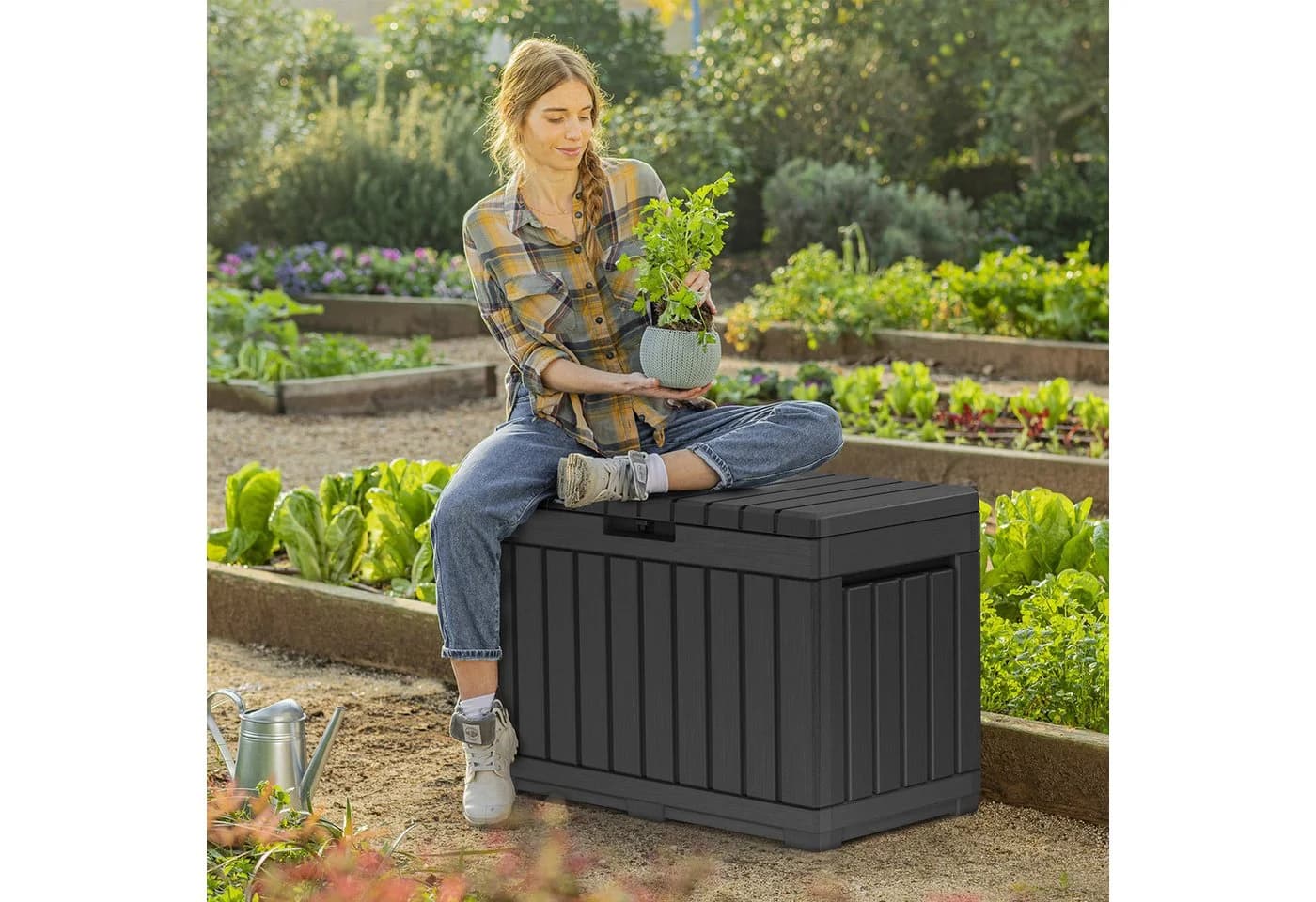 Keter Gartenbox Kentwood 190 Liter Anthrazit - Bild 5