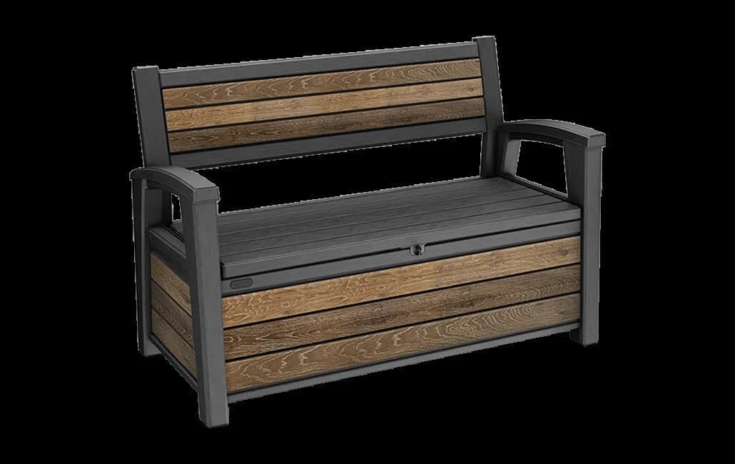 Keter Gartenbank Hudson 227 L Braun Kunststoff