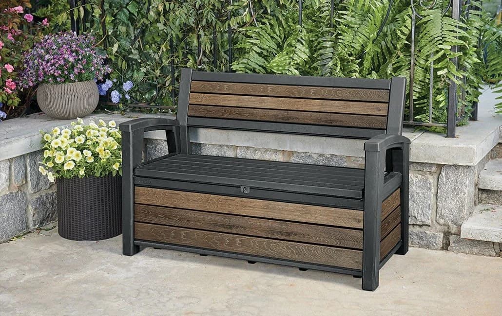 Keter Gartenbank Hudson 227 L Braun Kunststoff - Bild 2