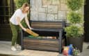 Keter Gartenbank Hudson 227 L Braun Kunststoff Bild 3