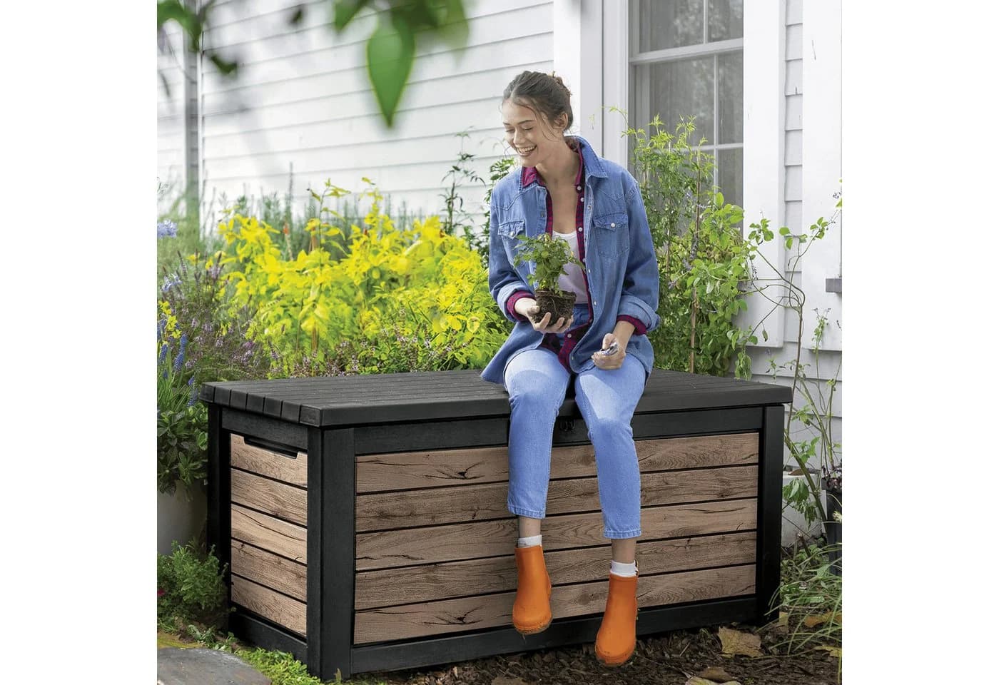 Keter Gartenbox Northwood 623L Wetterfeste Aufbewahrungsbox Holzoptik - Bild 4