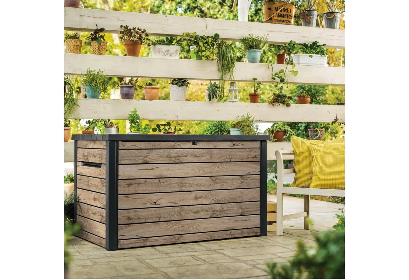 Keter Gartenbox Ontario 870L Holzoptik - Bild 3