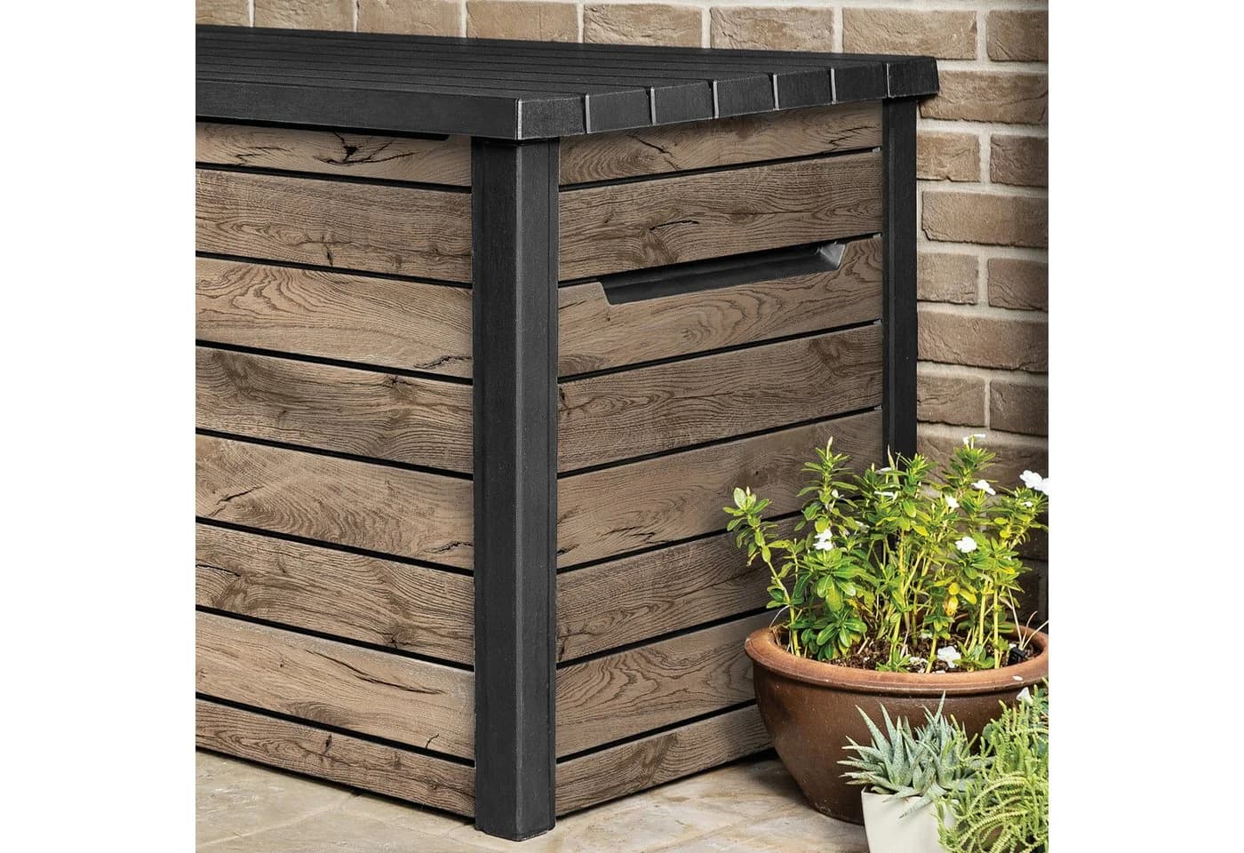 Keter Gartenbox Ontario 870L Holzoptik - Bild 4
