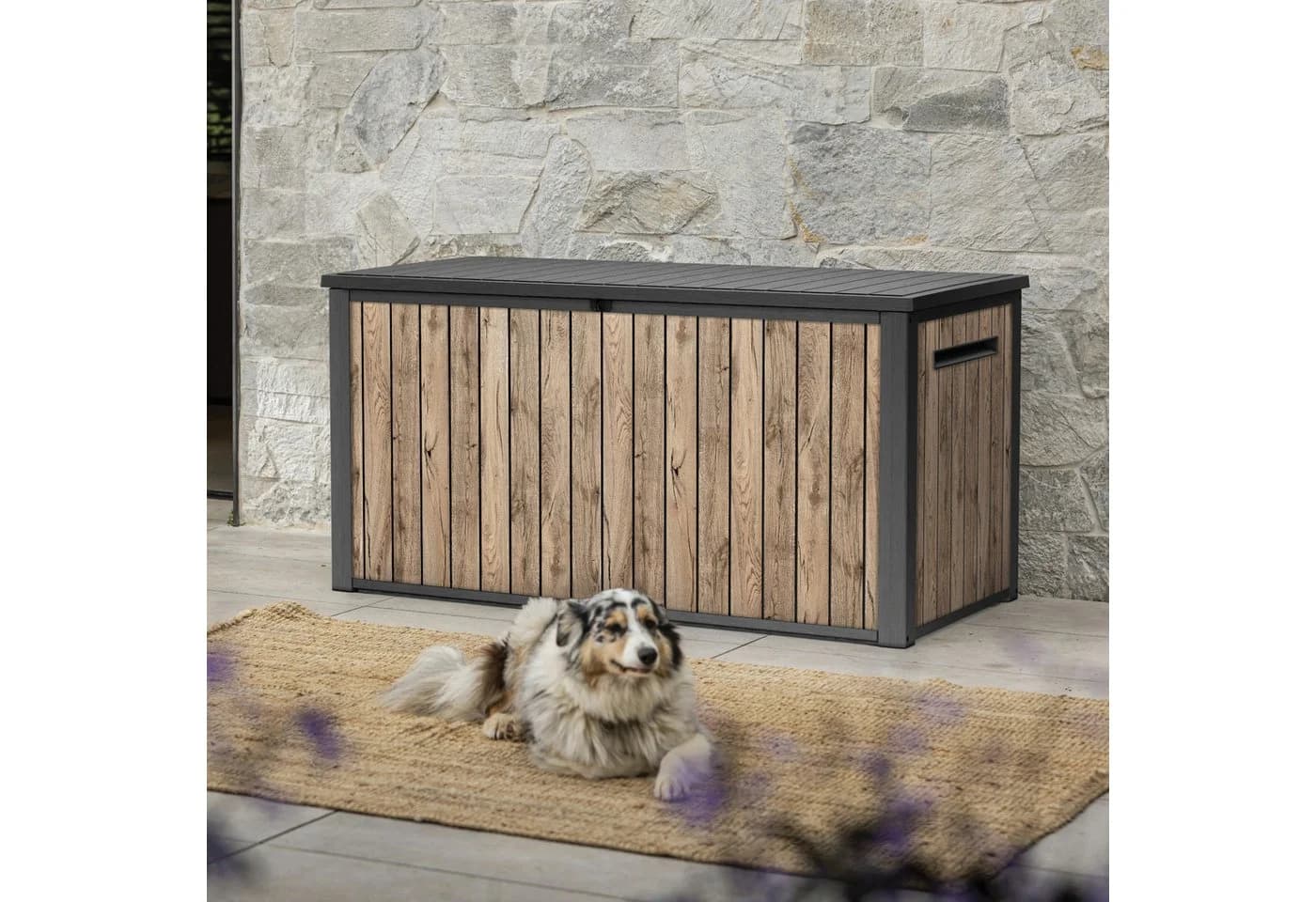 Keter Gartenbox Sierra 643L Holzoptik Braun Wetterfest - Bild 3