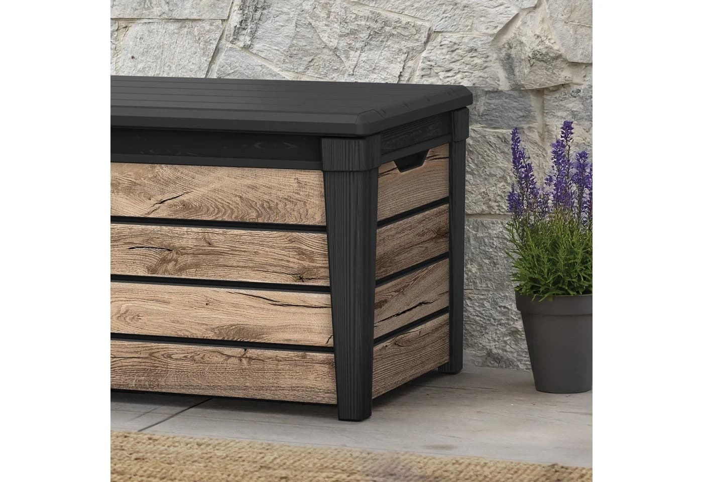 Keter Gartenbox Brightwood 454 Liter Holzoptik Pinie - Bild 4