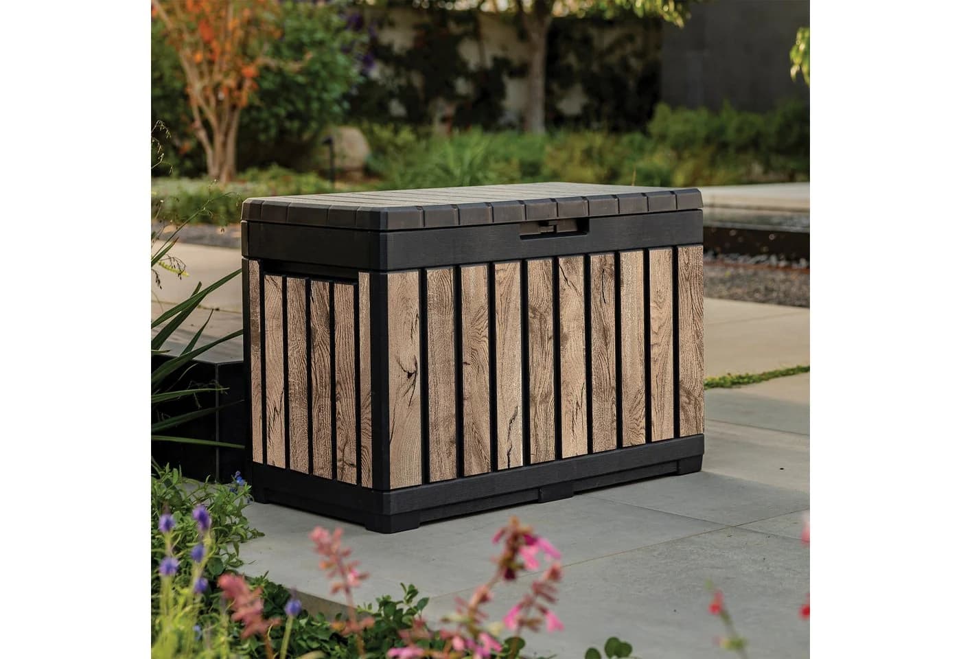 Keter Gartenbox 190 Liter Holzoptik Pinie abschließbar wetterfest - Bild 3