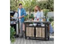 Keter Grillablagetisch UNITY XL Holzoptik Pinie Kunststoff Edelstahlplatte Bild 3