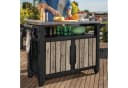 Keter Grillablagetisch UNITY XL Holzoptik Pinie Kunststoff Edelstahlplatte Bild 4
