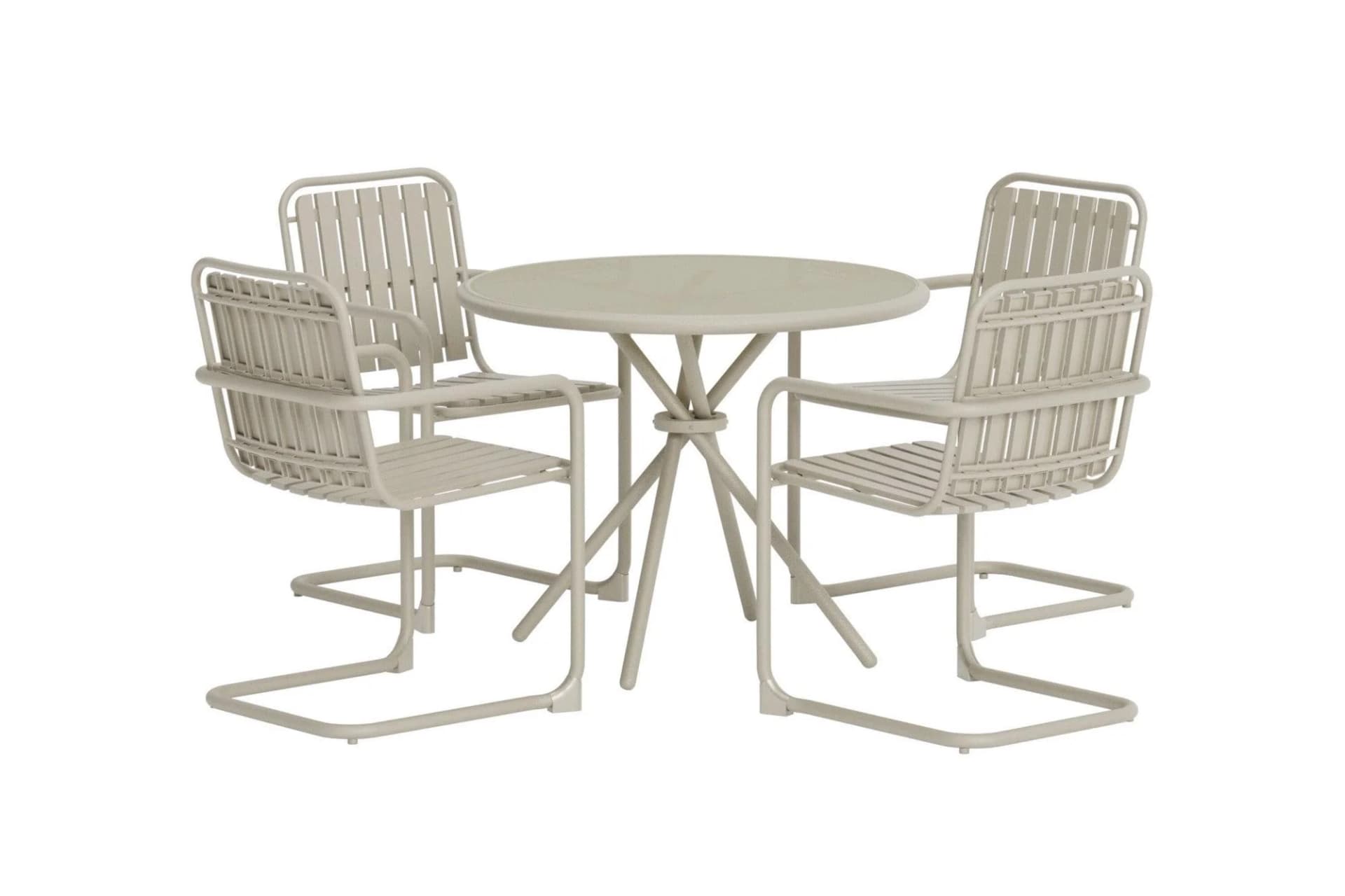 VENTURE HOME Garten-Essgruppe Chios 5-tlg. Beige Aluminium & Stahl