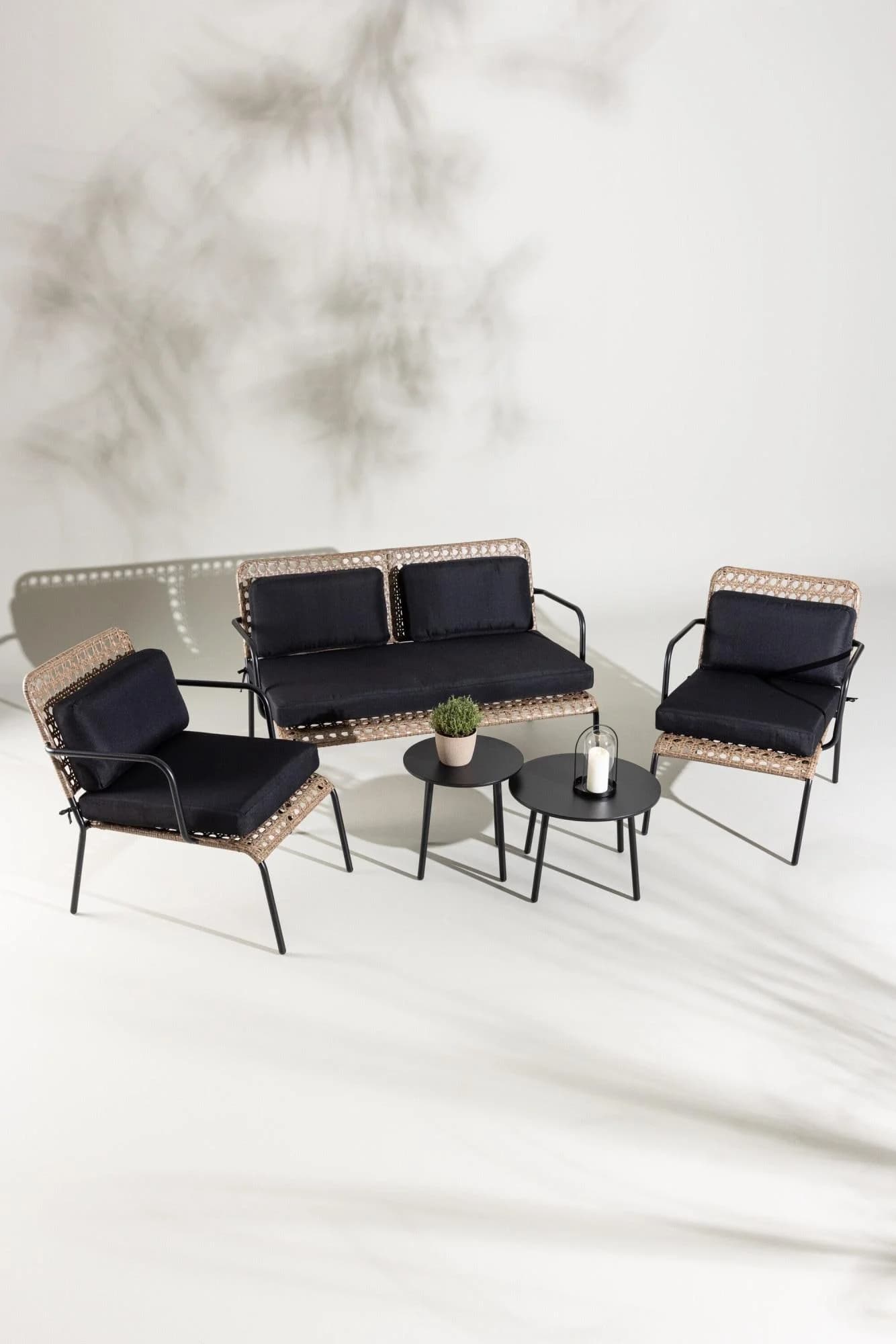 Loungegarnitur Paola 5-tlg. Rattan geflecht - Bild 2
