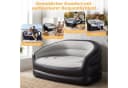 Insma Luftsofa Aufblasbar 2-Sitzer Grau Schwarz Outdoor Camping Bild 1