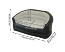 Insma Luftsofa Aufblasbar 2-Sitzer Grau Schwarz Outdoor Camping Bild 3