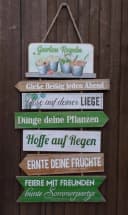 Deko-Impression Hängeschild Gartenregeln Holz MDF Deko Bild 3