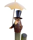 Deko-Impression Zaunfigur Rabe mit Schirm Schwarz Bild 2