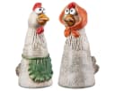 MF Gartenfigur Zaunfigur Hühner Gerda und Otilie 2er Set Keramik Deko Bild 1