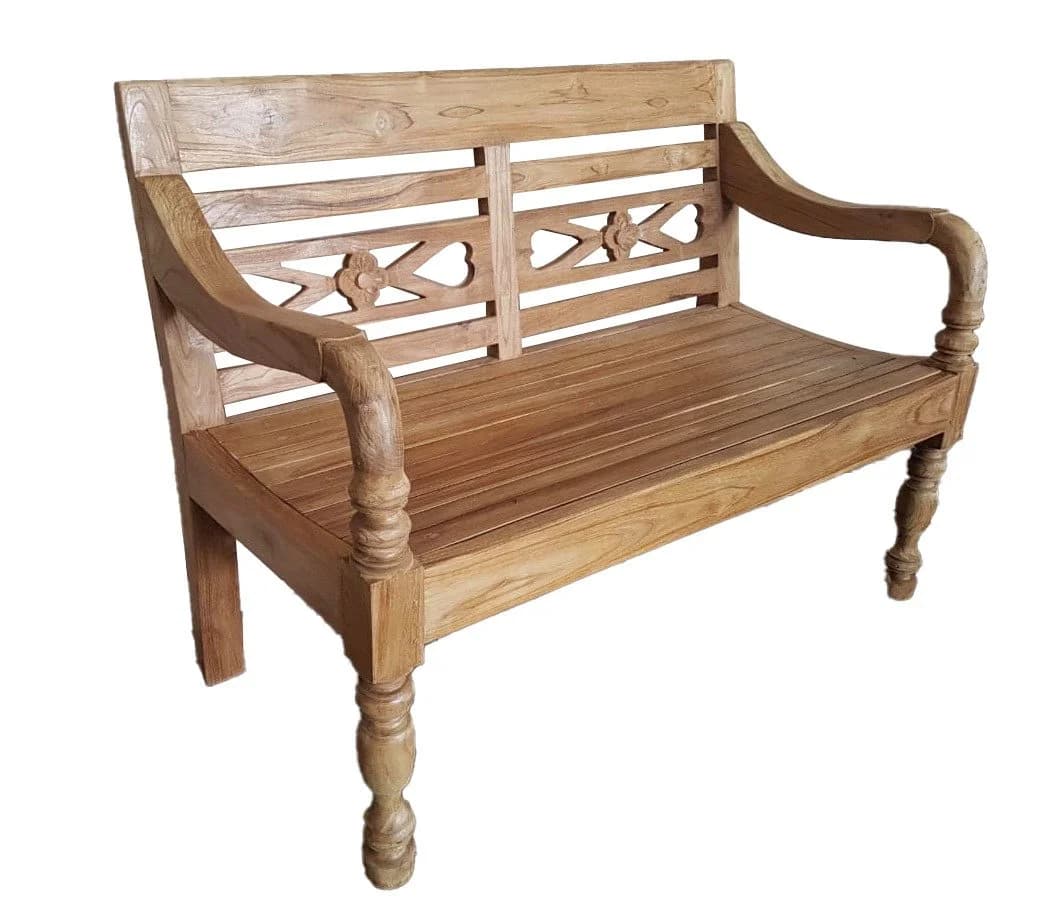 Couchcenter Gartenbank Kasar 120 cm Teakholz massiv - Bild 2