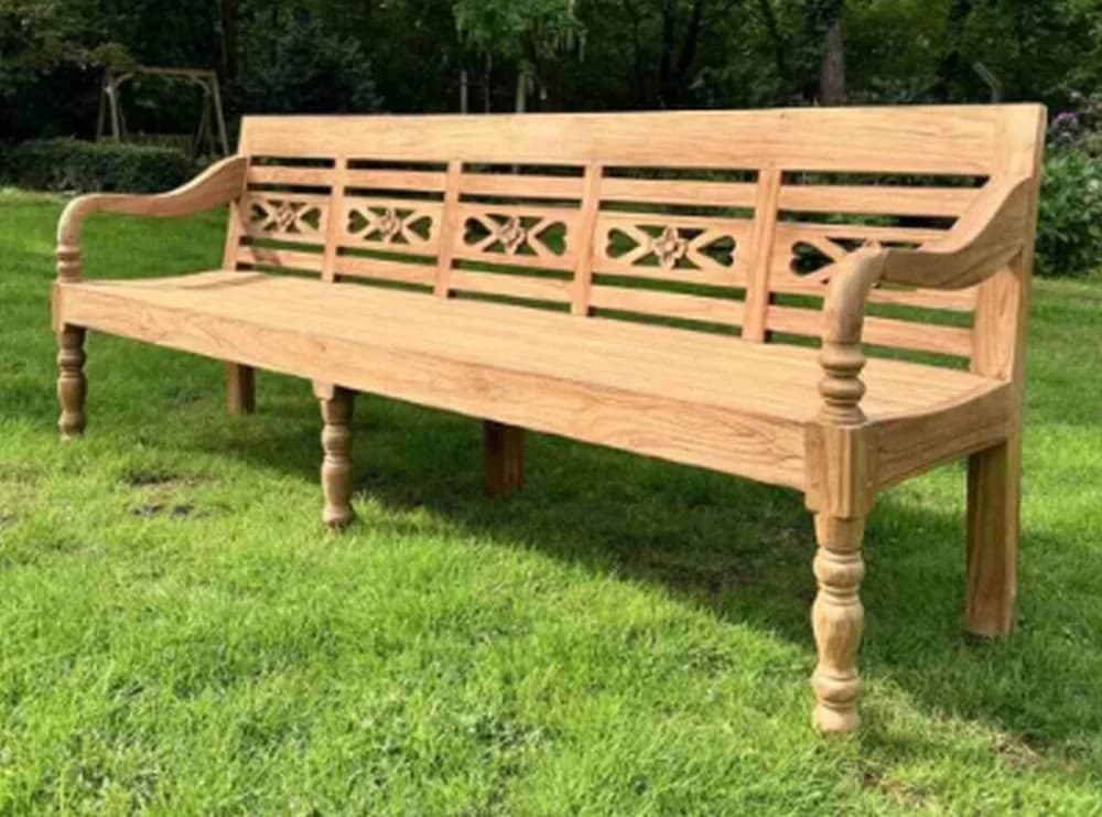 Couchcenter Gartenbank Kasar 6-Sitzer Teakmassiv