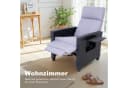 HOMAVO Gartensessel Rattansessel mit verstellbarer Rückenlehne, praktischem Ablagetisch Bild 1