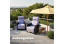 HOMAVO Gartensessel Rattansessel mit verstellbarer Rückenlehne, praktischem Ablagetisch Bild 4