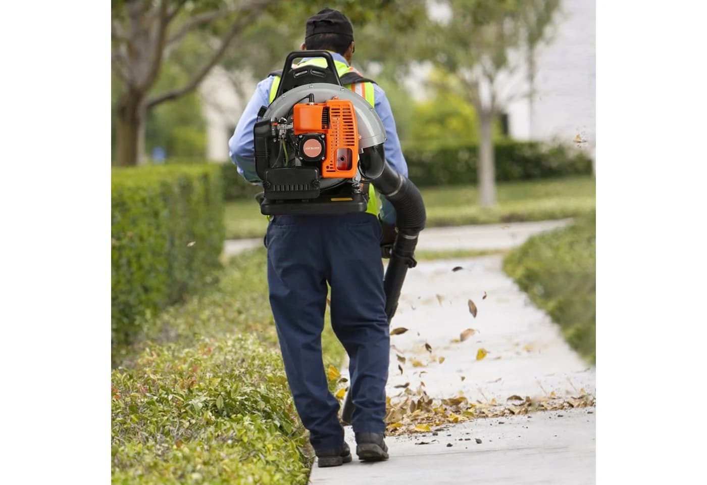 Rutaqian Rucksack-Laubbläser Benzin 52cc 6800U/min Orange - Bild 4