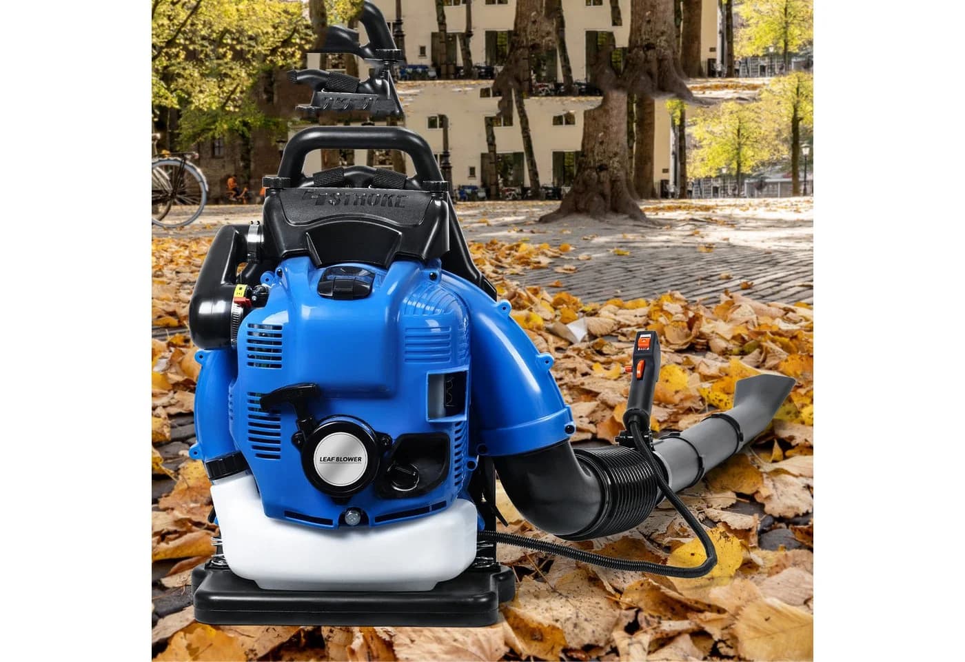 Rutaqian Benzin-Laubbläser 7000RPM 4-Takt Schnurlos Laubbläser Benzinmotor 75.6cc, 500 CFM, Rucksack Laubbläser - Bild 4