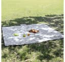 TUWENA Picknickdecke 200x200 cm Wasserdicht Faltbar Grau Gelb Bild 4