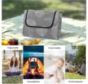 TUWENA Picknickdecke 200x200 cm Wasserdicht Faltbar Grau Gelb Bild 5