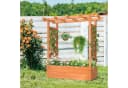 LALAHO Hochbeet Blumenkasten mit Rankhilfe - 110x45x113 cm Bild 1