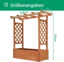 LALAHO Hochbeet Blumenkasten mit Rankhilfe - 110x45x113 cm Bild 3