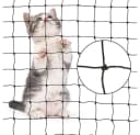 TUWENA Schutznetz Katzennetz für Balkon, Biss- und Reißfestes Balkonnetz, UV-beständig, Katzennetz Drahtverstärkt mit Befestigungsseil, Nägel, Kabelbinder Bild 2