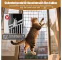 TUWENA Schutznetz Katzennetz für Balkon, Biss- und Reißfestes Balkonnetz, UV-beständig, Katzennetz Drahtverstärkt mit Befestigungsseil, Nägel, Kabelbinder Bild 5