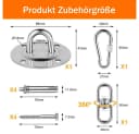 TUWENA Deckenhaken Edelstahl Schwerlast Deckenhaken Aufhängung Bild 1
