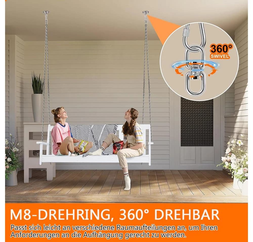 TUWENA Deckenhaken Edelstahl Schwerlast Deckenhaken Aufhängung - Bild 5