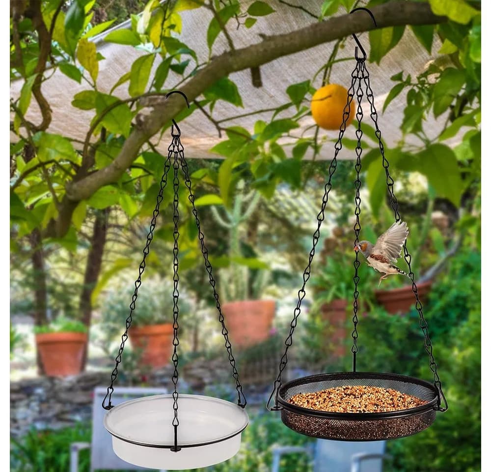 TUWENA Vogelfutterspender 2er Set mit Kette & Haken - Bild 5