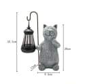 TUWENA LED Solarleuchte Katze Gartenfigur mit Solar Laterne Bild 1
