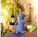 TUWENA LED Solarleuchte Katze Gartenfigur mit Solar Laterne Bild 2