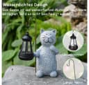 TUWENA LED Solarleuchte Katze Gartenfigur mit Solar Laterne Bild 3