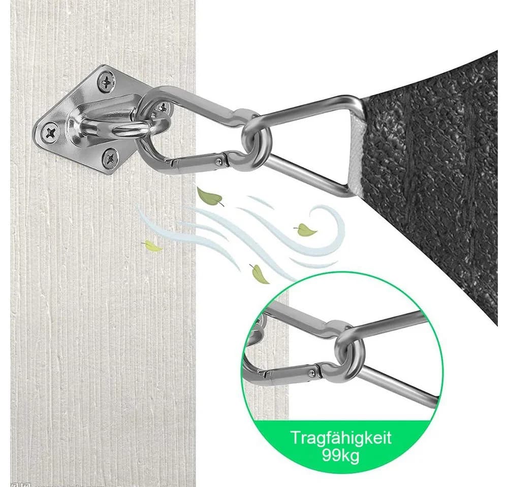 TUWENA Sonnensegel Befestigung Kit Edelstahl Tragfähigkeit 99kg - Bild 4