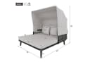 Celya Gartenlounge-Set 2-Sitzer Grau mit Markise Bild 1