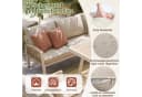 Celya Gartenlounge-Set 7-tlg. Beige Handgeflochten mit Glas Bild 4