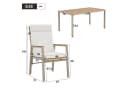 Celya Garten-Essgruppe 7-tlg. Beige WPC-Tischplatte Stahl Bild 1