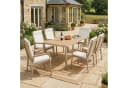 Celya Garten-Essgruppe 7-tlg. Beige WPC-Tischplatte Stahl Bild 2