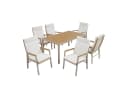 Celya Garten-Essgruppe 7-tlg. Beige WPC-Tischplatte Stahl Bild 3