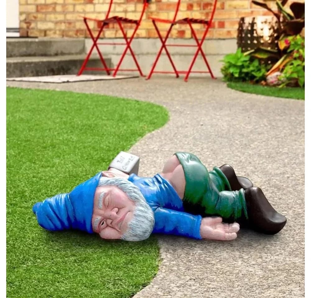 TUWENA Kreativer Betrunkener Gartenzwerg Harz - Bild 2