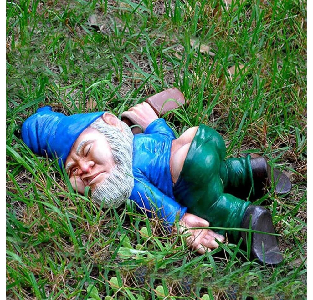 TUWENA Kreativer Betrunkener Gartenzwerg Harz - Bild 3