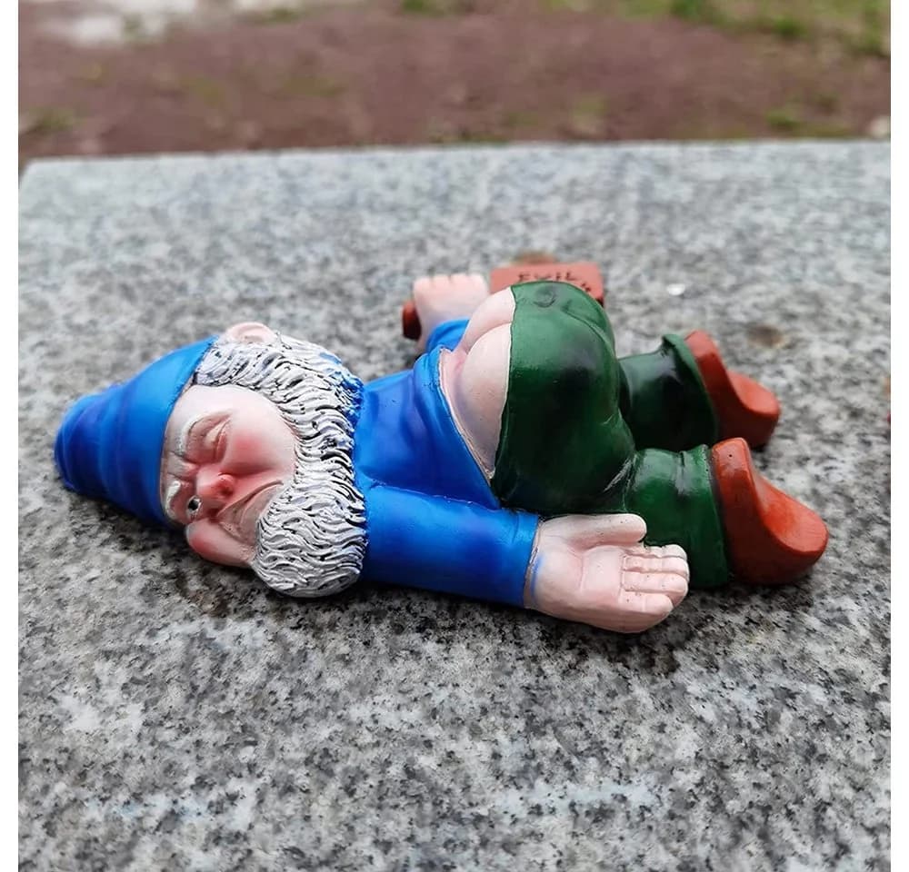TUWENA Kreativer Betrunkener Gartenzwerg Harz - Bild 5