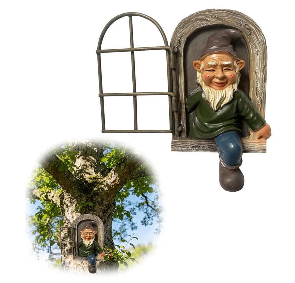 TUWENA Hängende Gartenfigur Harz Zwerg Bunt - Bild 2