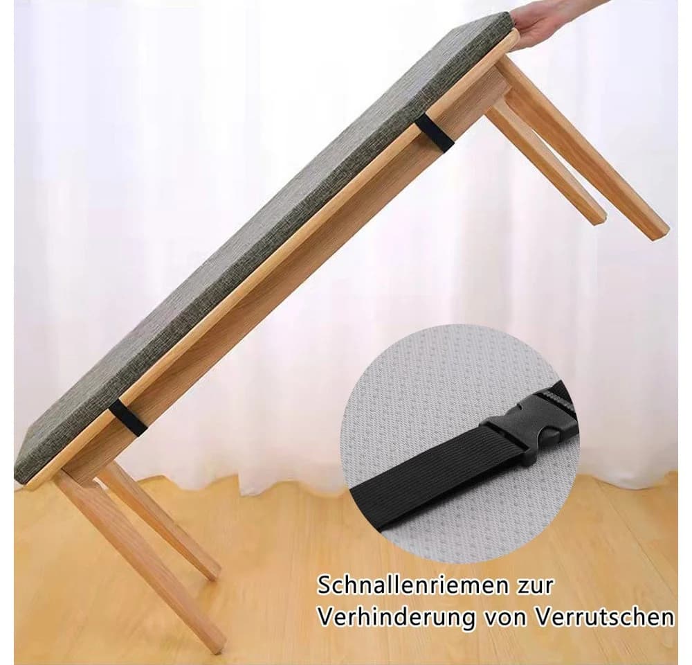 TUWENA Bankauflage Sitzkissen Leinenstoff Schwammfüllung - Bild 5