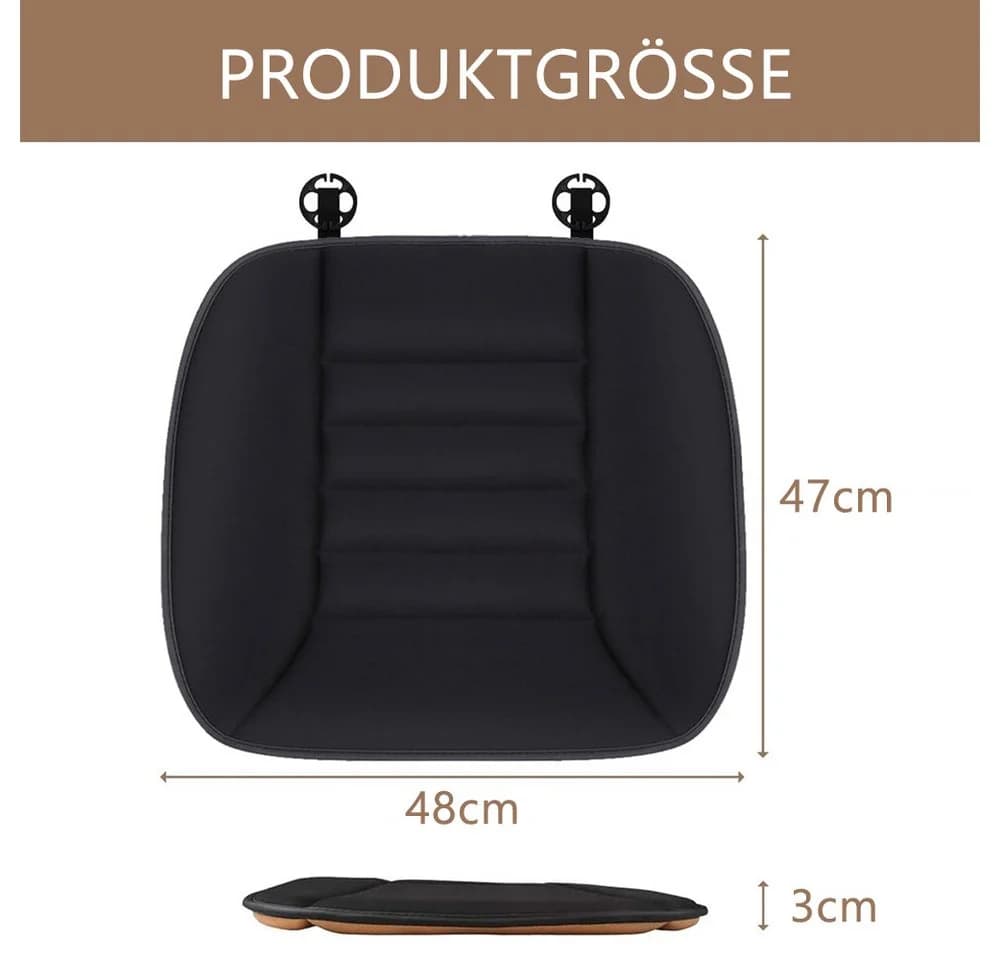 TUWENA Auto Sitzkissen Ergonomisch Orthopädisch Schwarz